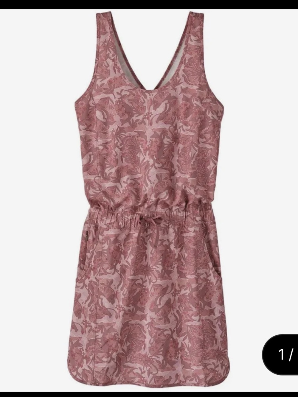 Patagonia Fleetwith Dress Floral Mauve O - Picture 2 of 11